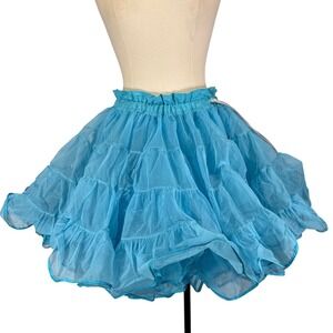 VTG Malco Modes Partners Please Turquoise Blue Petticoat 565 Crinoline Skirt S